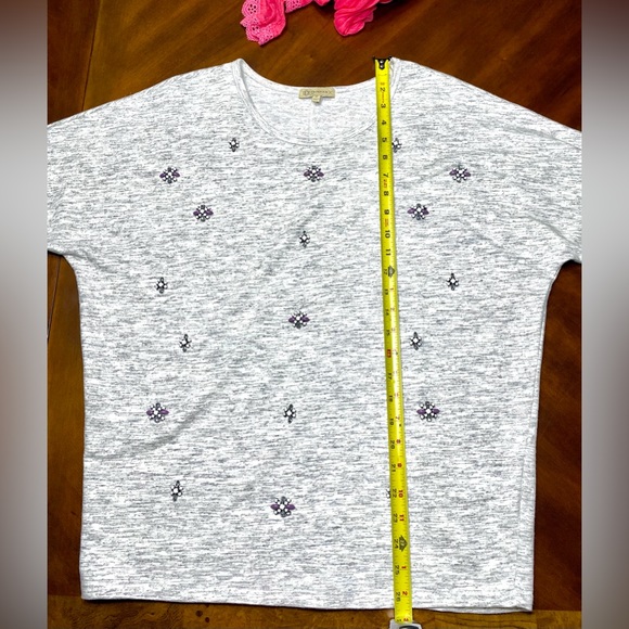 Democracy Pullover sweater Women embellished rhinestones/ bids oversized - Picture 9 of 15